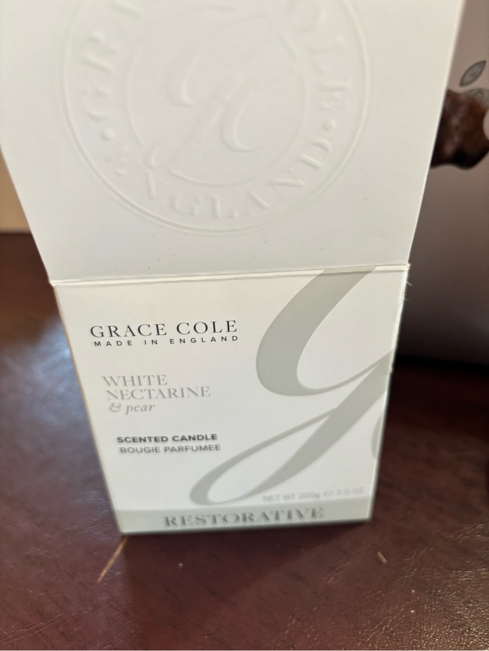 Grace Cole White Nectarine & Pear Scented Candle Restorative - Picture 3 of 5